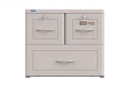 Tủ nhựa Tabi 2 tầng xám gỗ